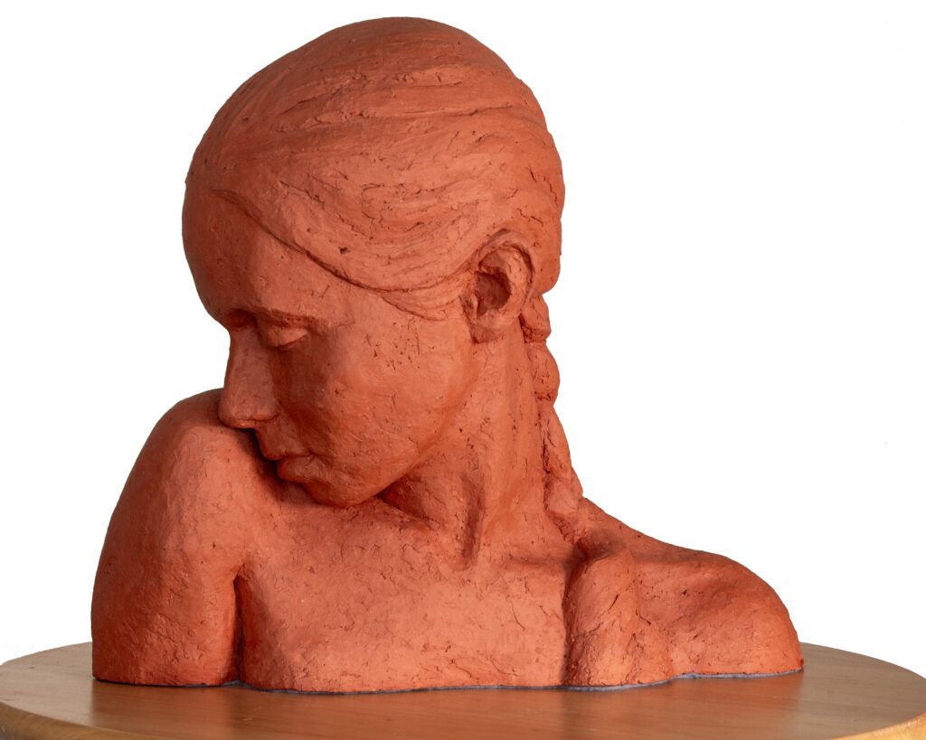 Meisje met vlecht - 25x30cm